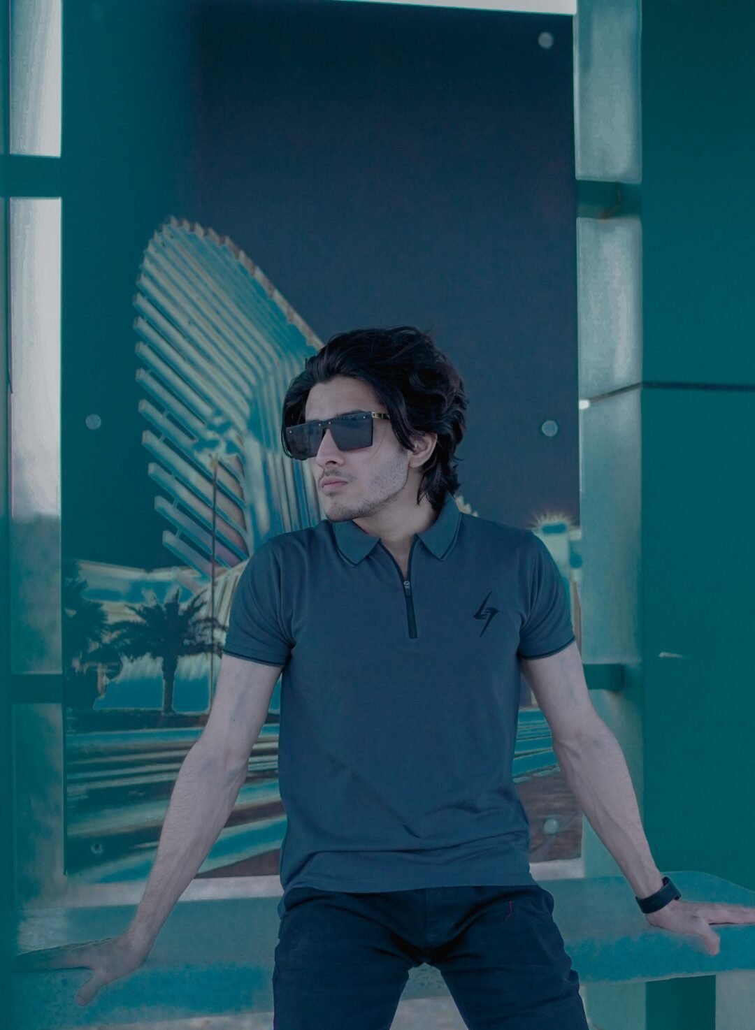 GREY Zipper-Polo - Image 3