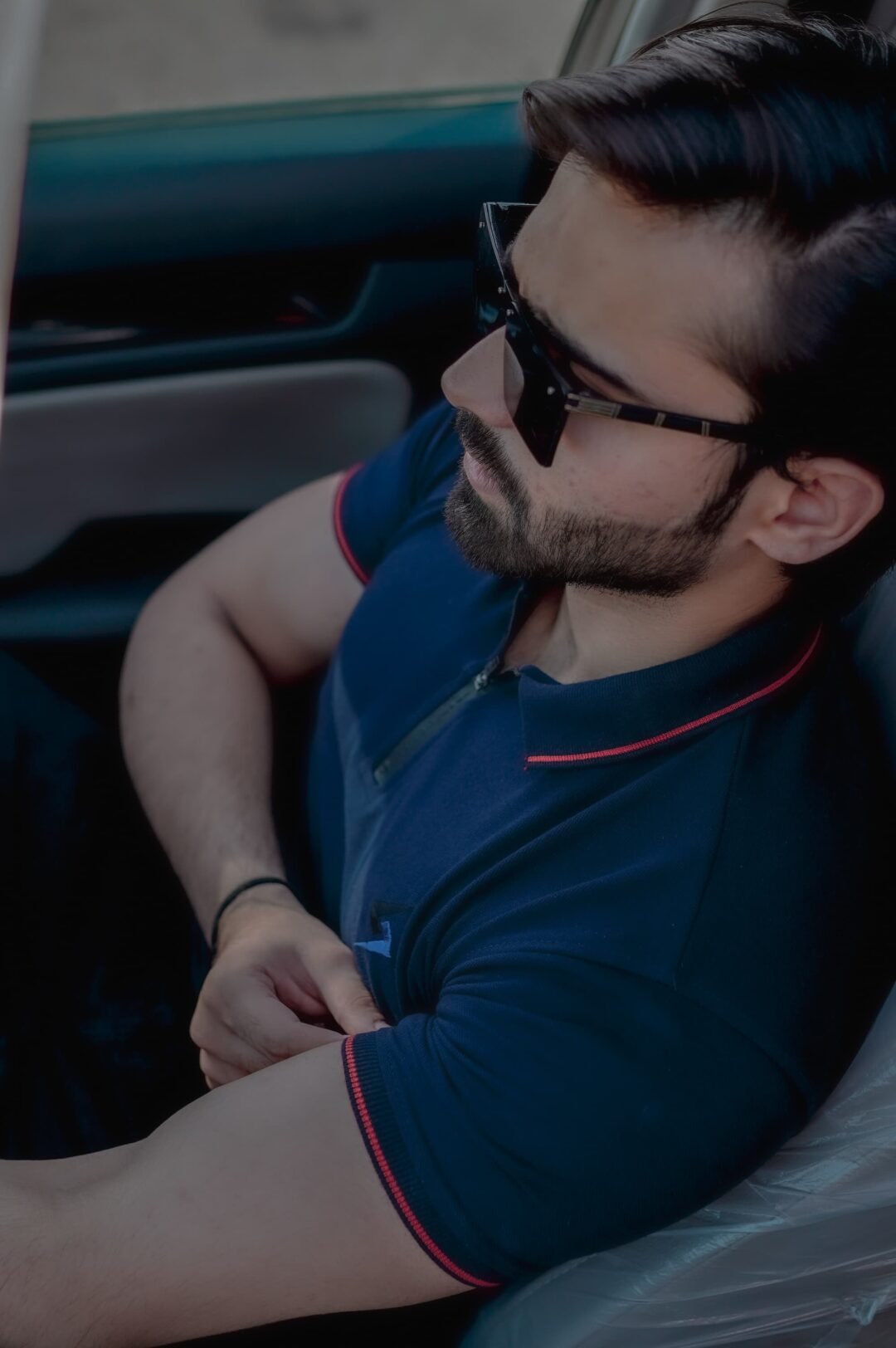 NAVY BLUE Zipper Polo - Image 2