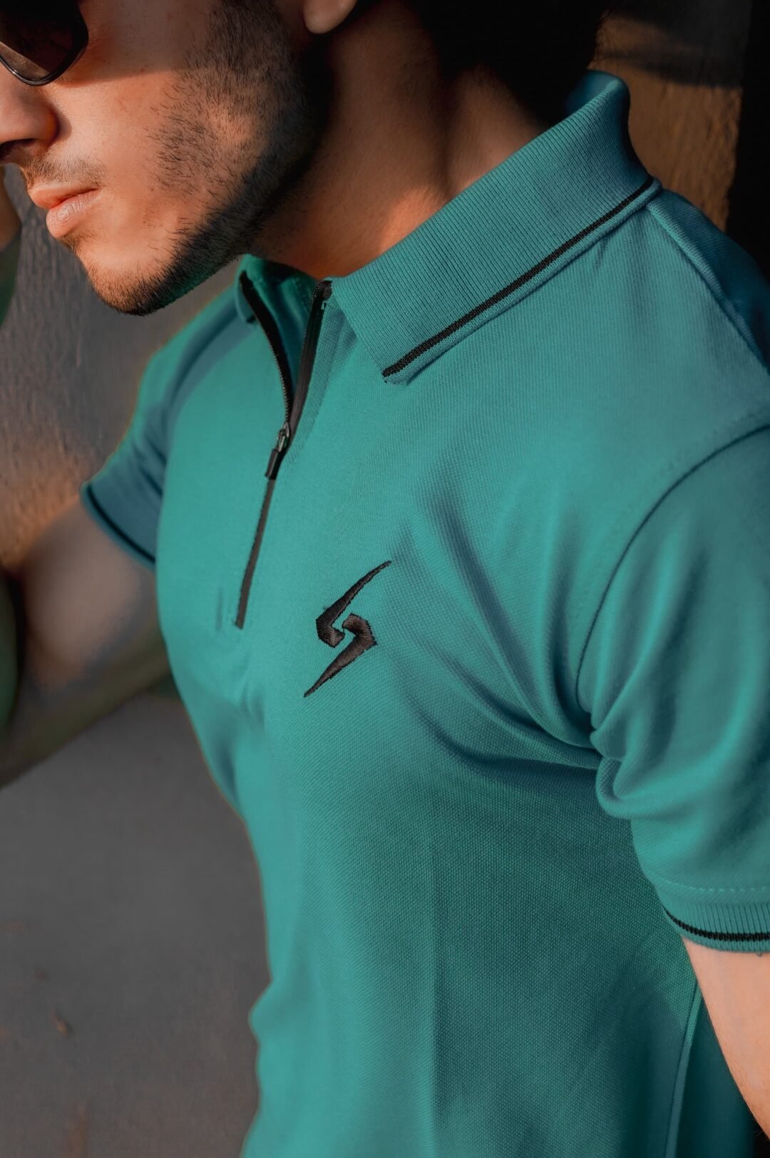 SEA GREEN Zipper-Polo - Image 2